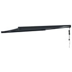 vidaXL Auvent rétractable anthracite 4x3 m tissu et aluminium