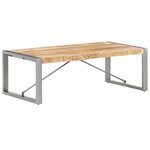 vidaXL Table basse 120x60x40 cm Bois de manguier brut