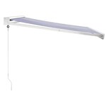 vidaXL Auvent rétractable bleu et blanc 3x2 5 m tissu et aluminium