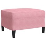 vidaXL Ensemble de canapés 3 Pièces avec coussins Rose Velours
