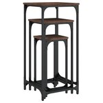 vidaXL Tables d’appoint gigognes 3 Pièces chêne marron bois d'ingénierie