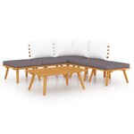 Salon de jardin meuble d'extérieur ensemble de mobilier 6 pièces bois d'acacia massif 02_0016977