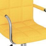 vidaXL Chaise pivotante de bureau Jaune moutarde Tissu