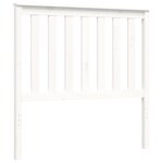 vidaXL Cadre de lit et tête de lit blanc 100x200 cm bois massif