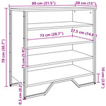 vidaXL Armoire à chaussures chêne fumé 80x38x78 cm bois d'ingénierie