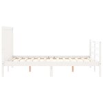 vidaXL Cadre de lit sans matelas blanc bois de pin massif