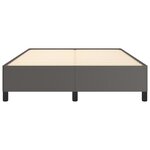 vidaXL Cadre de lit Gris 140x190 cm Similicuir