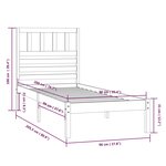 vidaXL Cadre de lit sans matelas bois de pin massif 90x200 cm