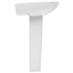 vidaXL Vasque autoportant avec socle Céramique Blanc 650x520x200 mm