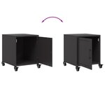 vidaXL Tables de chevet 2 Pièces noir 36x39x43 5 cm acier
