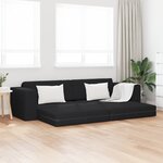 vidaXL Canapé Lit 2-en-1 Noir 245x150x60.5 cm Tissu