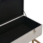 vidaXL Banc avec compartiment de rangement 105 cm Gris Velours