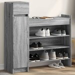 vidaXL Armoire à chaussures sonoma gris bois d'ingénierie