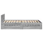 vidaXL Cadre de lit avec tête de lit sonoma gris 75x190 cm