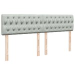 vidaXL Sommier à lattes de lit et matelas Gris clair 200x200cm Velours