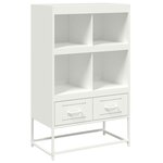vidaXL Buffet haut blanc 68 5x39x111 5 cm acier laminé à froid