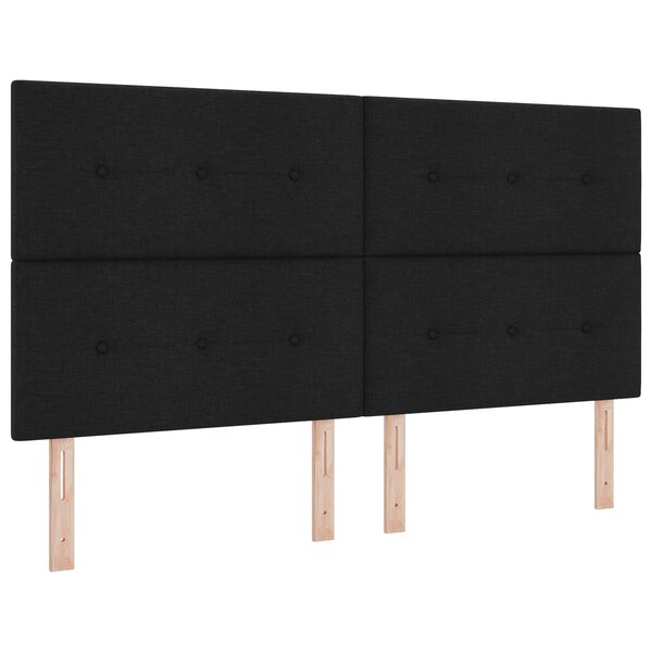 Tête de lit vidaXL capitonnée noire 180 cm en tissu