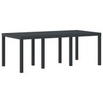 vidaXL Ensemble de salle à manger de jardin 7 pièces avec coussins Anthracite Poly Rattan