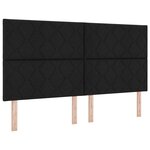vidaXL Tête de Lit Design Blocs en Diamant Noir 180 cm Tissu