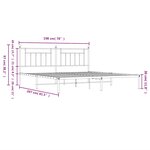 vidaXL Cadre de lit métal sans matelas et tête de lit blanc 193x203 cm
