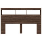 vidaXL Armoire tête de lit avec LED chêne marron 160x17x102 cm