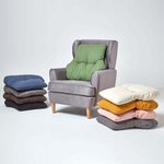 Coussin lombaire ergonomique en suédine  Noir - HOMESCAPES