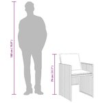vidaXL Ensemble à manger de jardin et coussins 17 Pièces beige