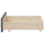 vidaXL Tiroirs de lit 2 Pièces gris foncé bois d'ingénierie et tissu