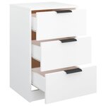 vidaXL Table de chevet Blanc 40x36x65 cm