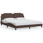 vidaXL Cadre de lit avec LED sans matelas marron 180x200 cm