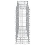 vidaXL Paniers à gabions arqués 3 Pièces 200x30x80/100 cm Fer galvanisé