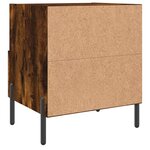 vidaXL Tables de chevet 2Pièces chêne fumé 40x35x47 5cm bois d’ingénierie