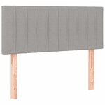 vidaXL Sommier à lattes de lit avec matelas et LED Gris clair 90x200cm