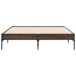 vidaXL Cadre de lit chêne marron 120x190 cm bois d'ingénierie et métal