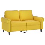 vidaXL Ensemble de canapés 3 Pièces avec coussins jaune velours