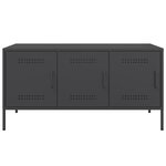 vidaXL Meuble TV noir 100 5x39x50 5 cm acier