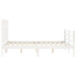 vidaXL Cadre de lit sans matelas blanc 120x200 cm bois massif