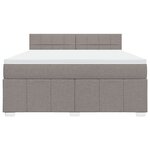 vidaXL Sommier à lattes de lit avec matelas Taupe 180x200 cm Tissu