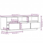 vidaXL Meuble TV 140x37x50 cm Bois de pin massif