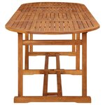 vidaXL Ensemble à manger de jardin 13 Pièces 280x90x75 cm bois d'acacia
