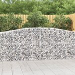 vidaXL Paniers à gabions arqués 15 Pièces 400x50x100/120 cm Fer galvanisé