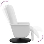 vidaXL Fauteuil inclinable de massage repose-pieds blanc similicuir