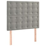 vidaXL Cadre de lit sans matelas gris clair 90x200 cm velours