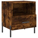 vidaXL Tables de chevet 2Pièces chêne fumé 40x35x47 5cm bois d’ingénierie