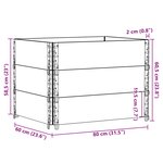 vidaXL Jardinière marron 80x60 cm bois massif de pin