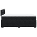 vidaXL Sommier à lattes de lit avec matelas noir 120x190 cm velours