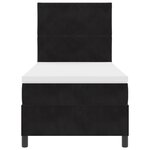 vidaXL Lit Box Spring avec Matelas & LED Noir 90x190 cm Velours