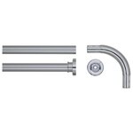 Sealskin Set de tringle de rideau de douche d'angle 90x90 cm Chrome