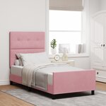 Cadre de lit en velours rose vidaXL 80x200 cm