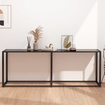 vidaXL Table console Noir 200x35x75 5 cm Verre trempé